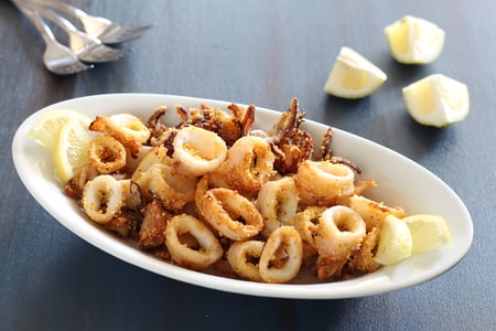 Calamares fritos con freidora de aire