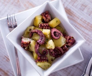 Ensalada tibia de pulpo y patatas