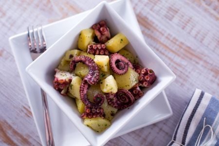 Ensalada tibia de pulpo y patatas