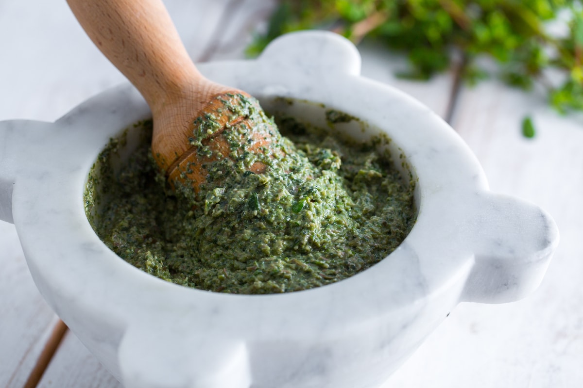 Pesto de verdolaga