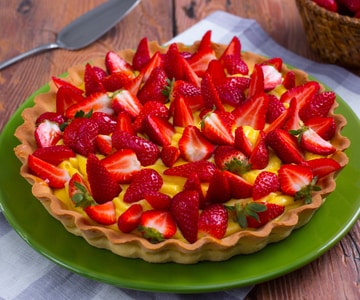 Tarta de fresas frescas