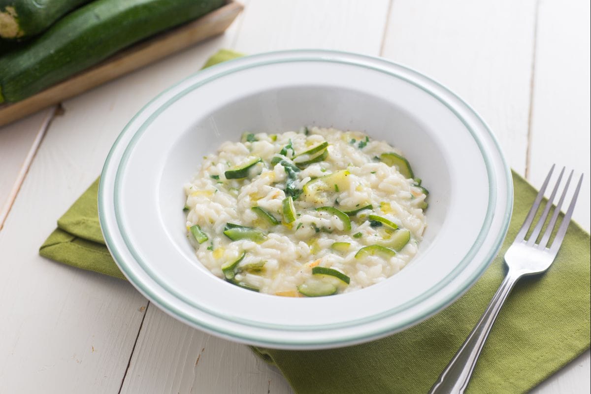 Risotto de calabacín y scamorza