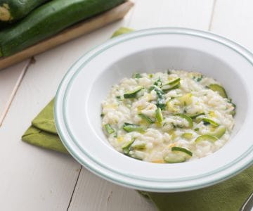 Risotto de calabacín y scamorza