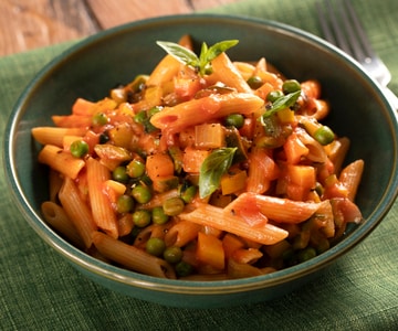 Penne con ragú de verduras