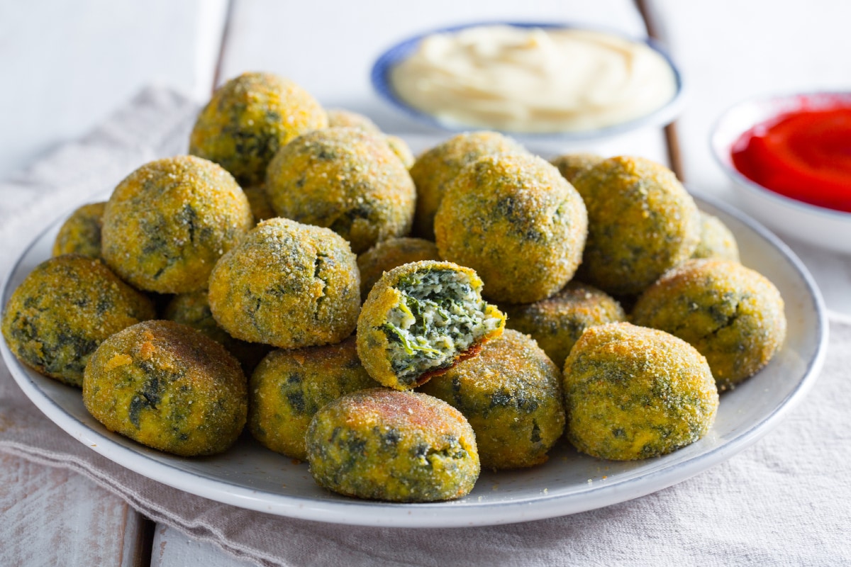 Albóndigas de espinacas y ricotta