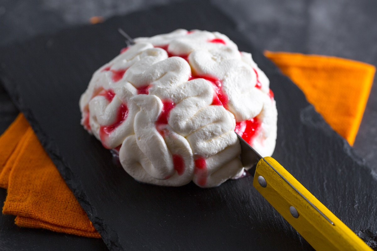 Cheesecake cerebro de Halloween