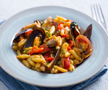 Cavatelli con mariscos