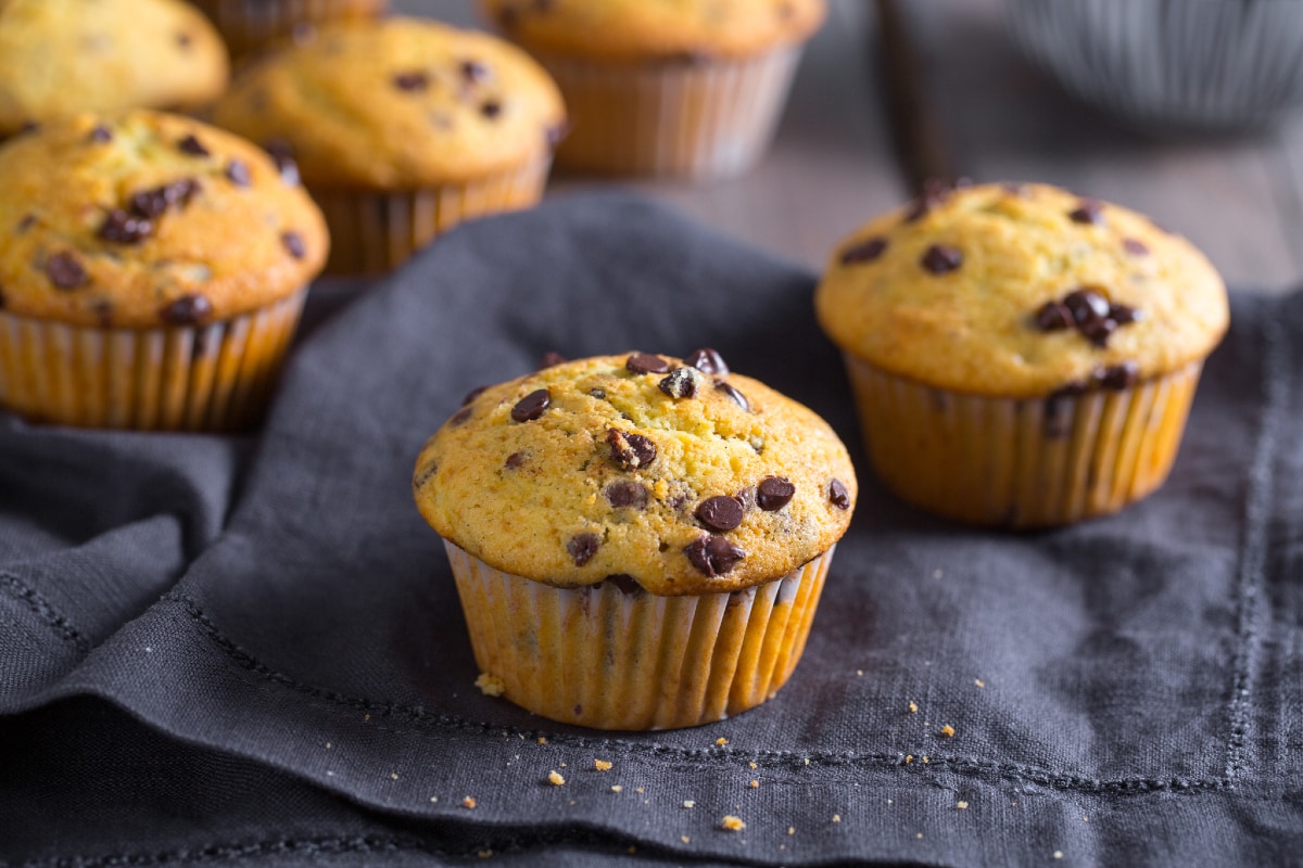 Muffins con pepitas de chocolate