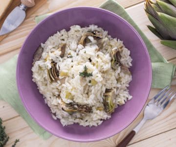 Risotto con alcachofas