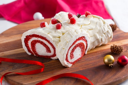 Tronco de Navidad red velvet