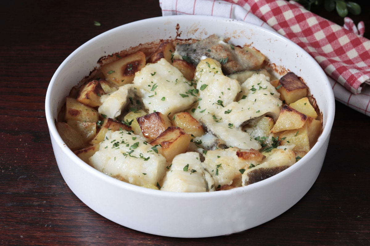 Bacalao al horno con patatas