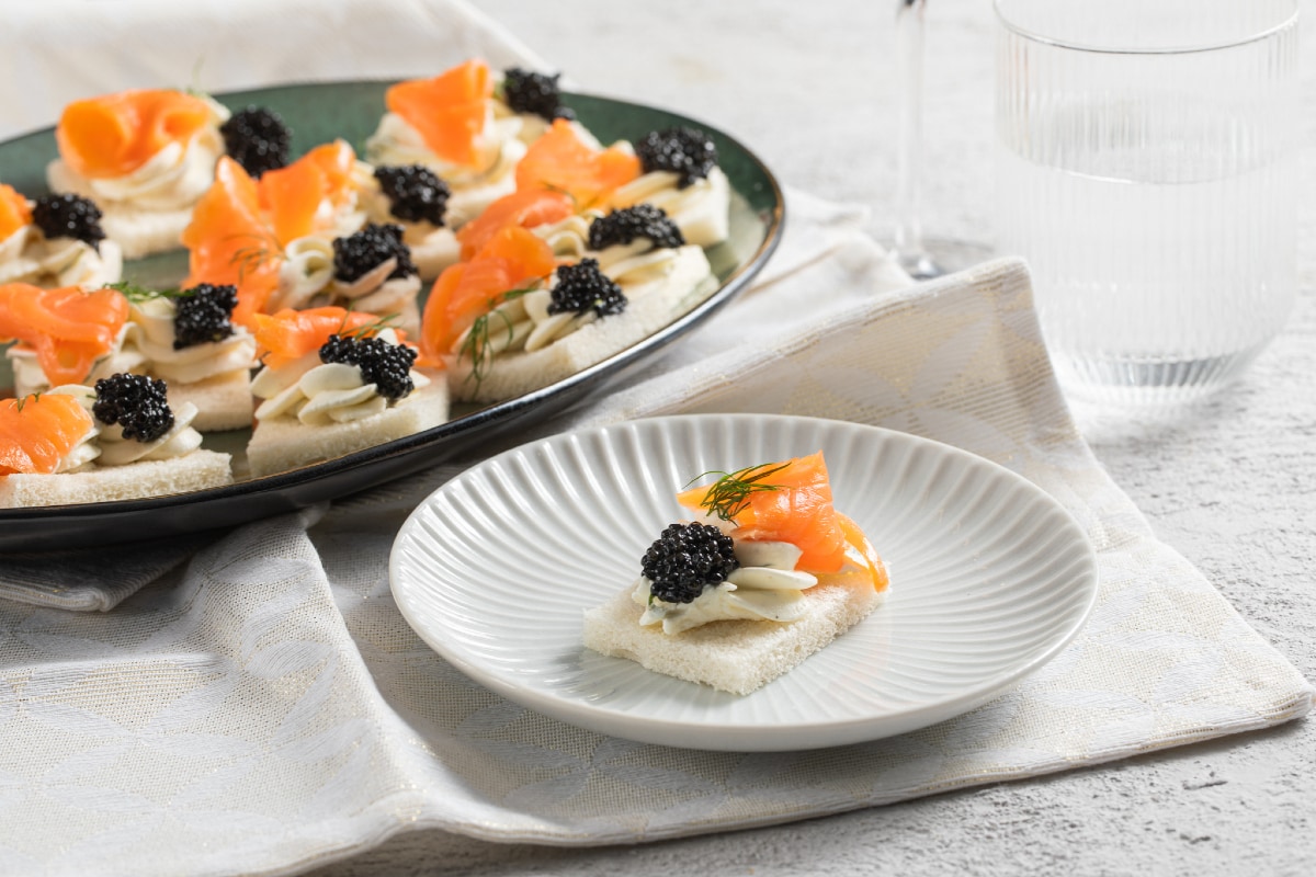 Tartaletas de caviar