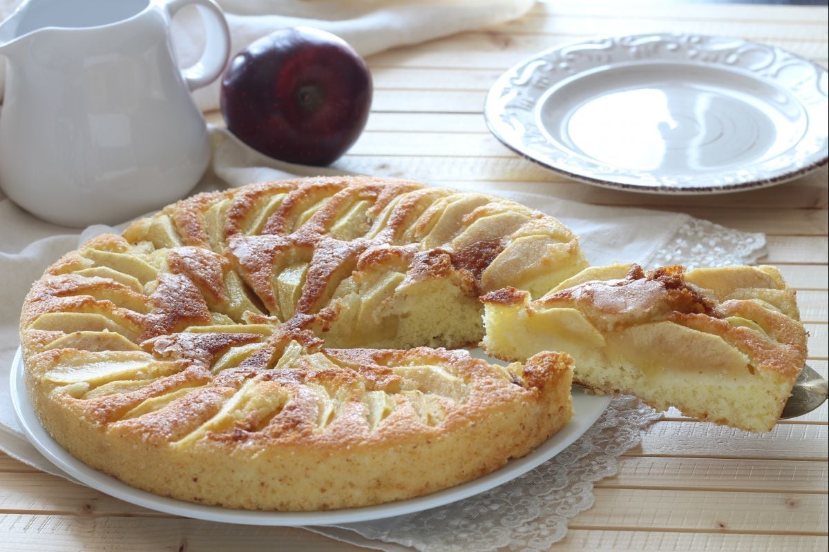 Tarta de manzana al microondas