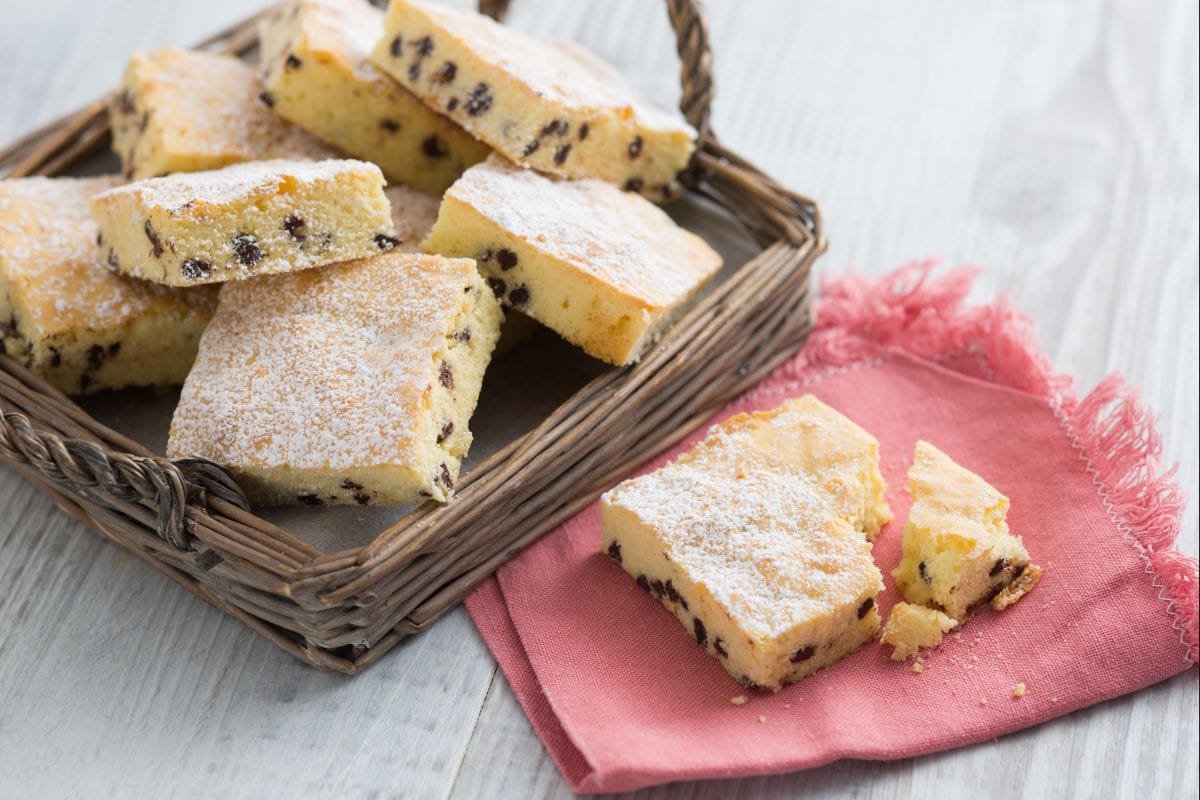 Brownies de chocolate blanco